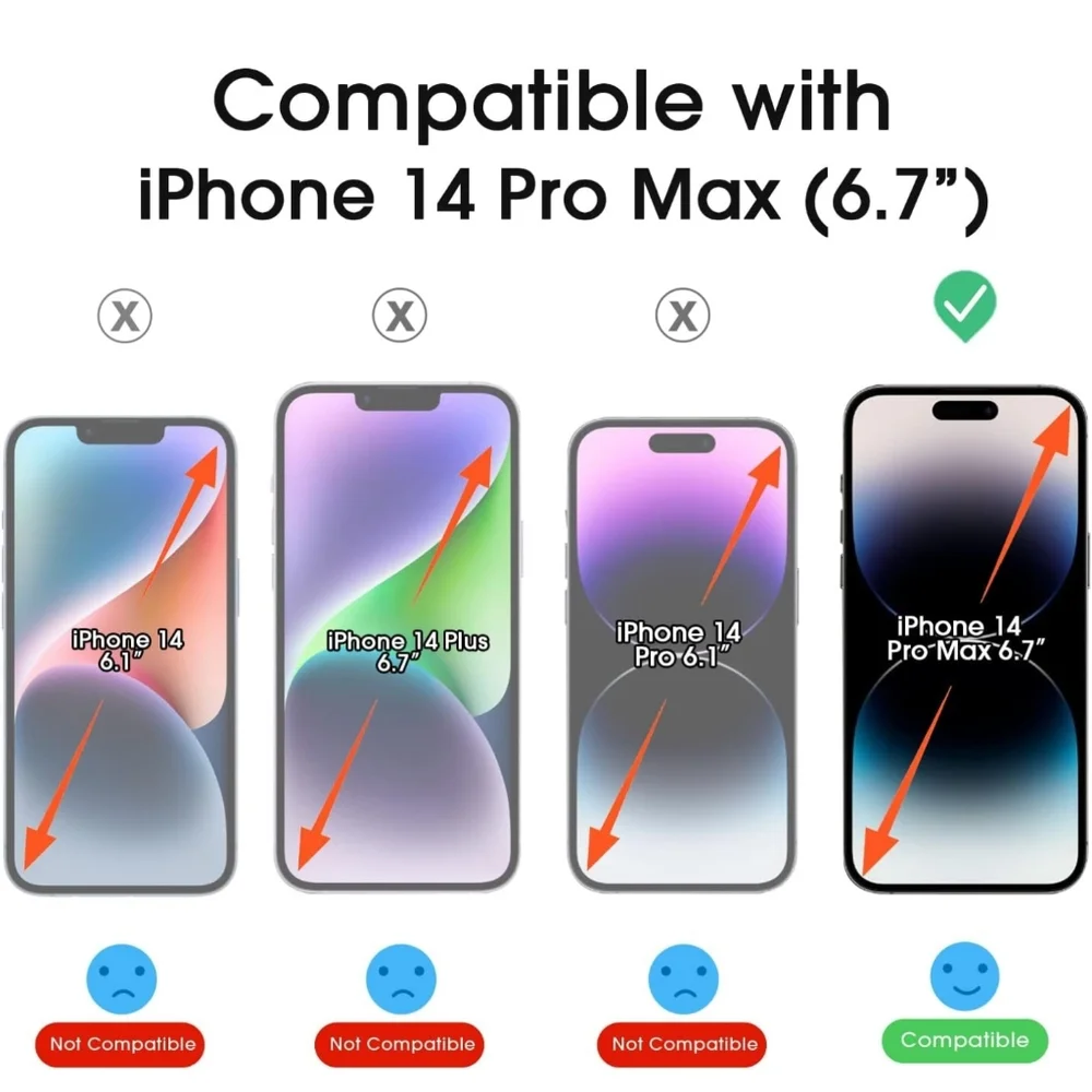 amFilm OneTouch Tempered Glass Screen Protector 2-Pack for iPhone 14 Pro Max